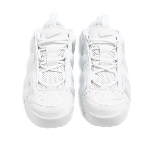 Tenis Nike Air More Uptempo Blanco triple white con logo AIR grande