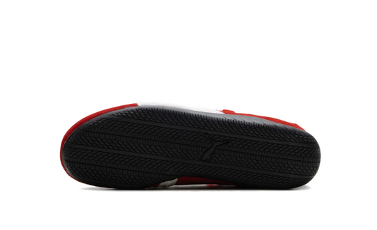 Puma Speedcat Rojo Blanco Mujer – detalle franjas blancas