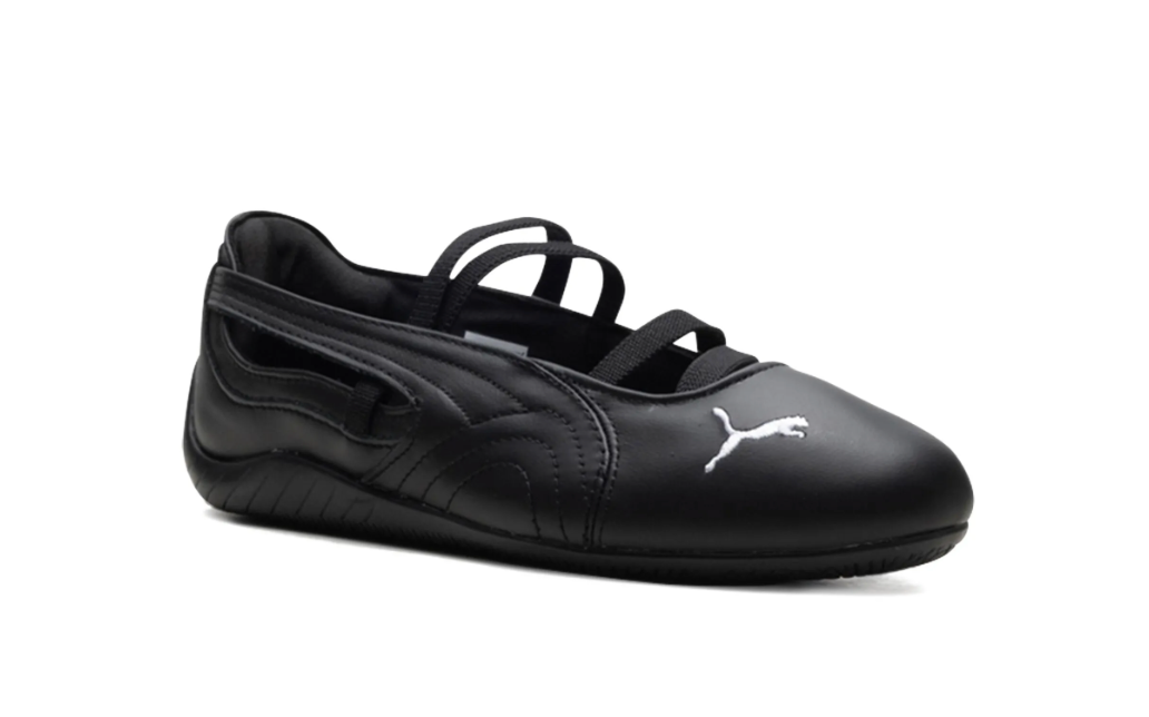 Puma Speed Cat Negras Ballet Sport Mujer – detalle cintas tipo ballet