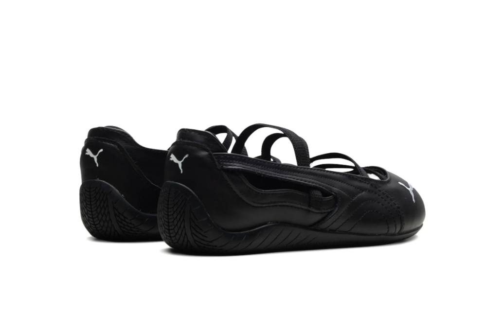 Puma Speed Cat Negras Ballet Sport Mujer – detalle cintas tipo ballet