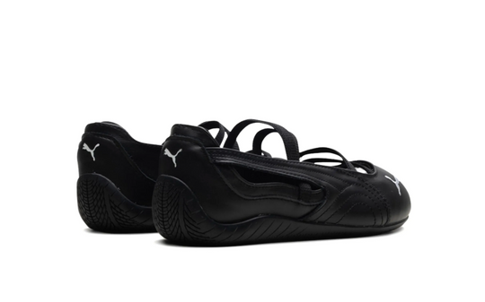 Puma Speed Cat Negras Ballet Sport Mujer – detalle cintas tipo ballet