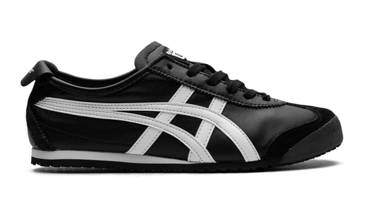 Tenis Onitsuka Tiger Mexico 66 Negro Blanco México vista lateral.