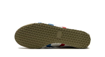 Tenis Onitsuka Tiger Mexico 66 Blanco Azul Rojo México suela.