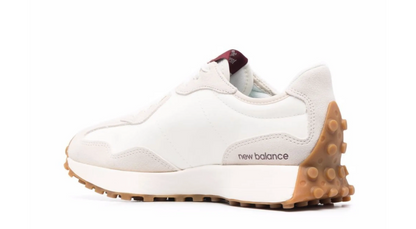 Tenis New Balance 327 Rojo Vino México vista lateral.