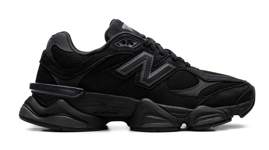 Tenis New Balance 9060 Negro México vista lateral.