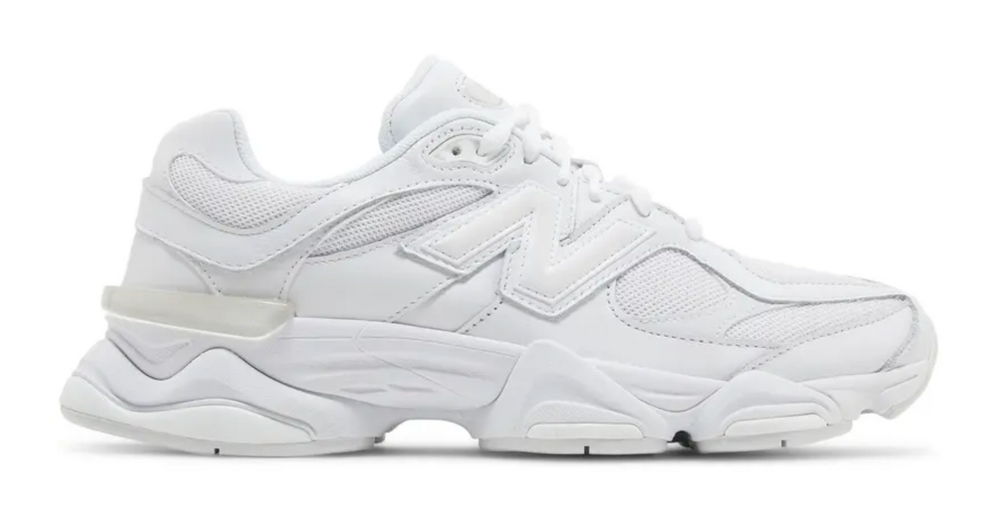 Tenis New Balance 9060 Blanco Mujer México vista lateral.