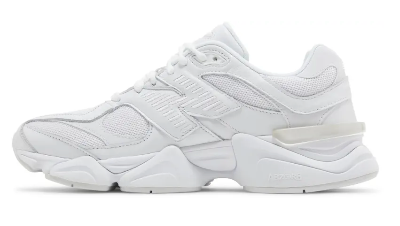 Tenis New Balance 9060 Blanco Mujer México vista lateral.