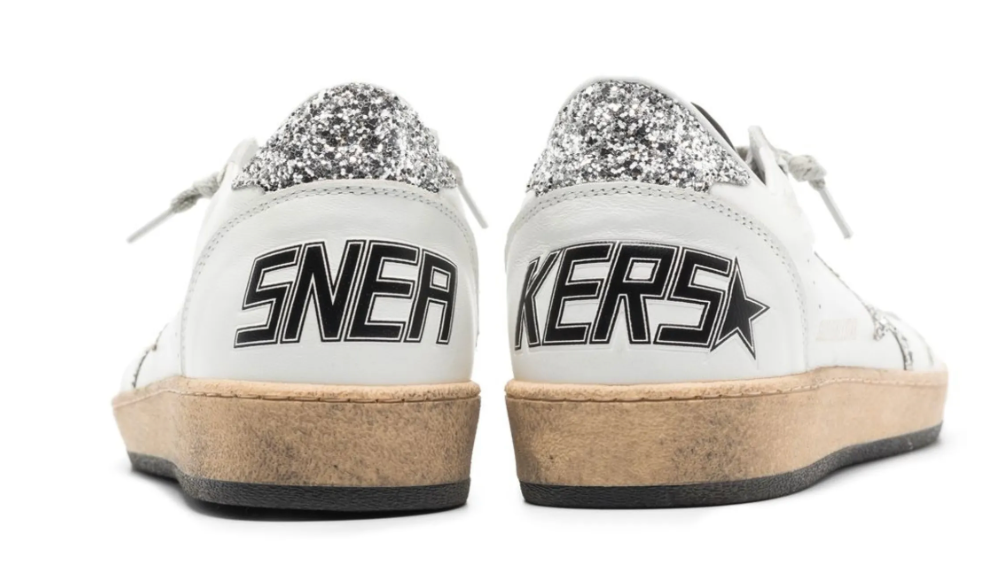 Golden Goose Ball Star Blanco Estrella Plata