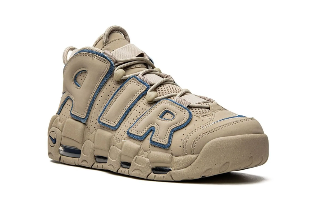 Nike Air More Uptempo Beige con Azul (Unisex)