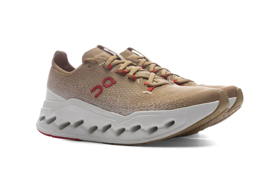 ON CLOUDSURFER MAX Beige Rojo