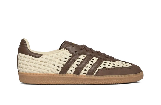 Tenis Samba Tejido Café Crema — Estilo Crochet