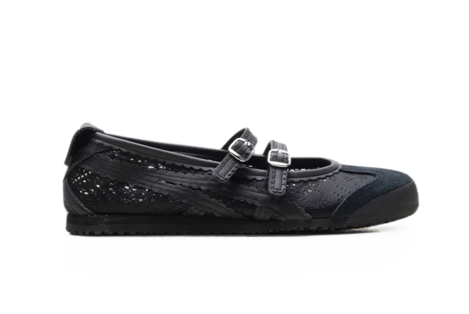 Onitsuka Tiger Ballet TGRS Negro | Mary Jane vista lateral