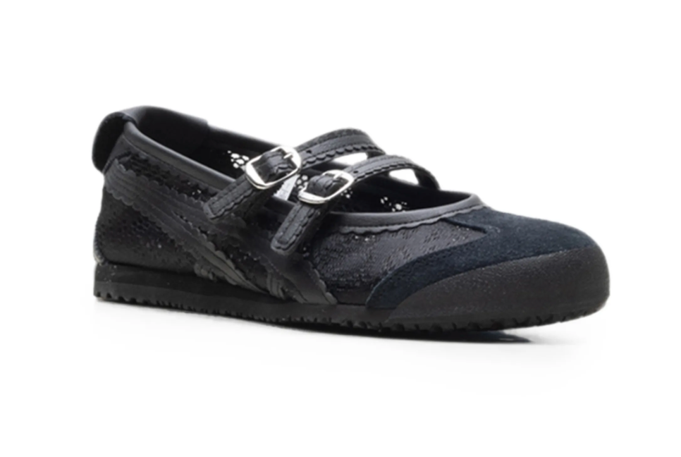 Onitsuka Tiger Ballet TGRS Negro | Mary Jane vista lateral