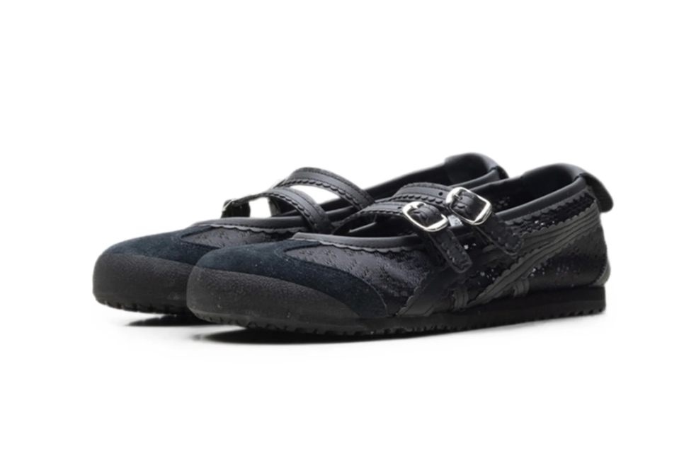 Onitsuka Tiger Ballet TGRS Negro | Mary Jane vista lateral