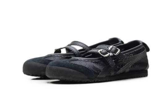 Onitsuka Tiger Ballet TGRS Negro | Mary Jane vista lateral