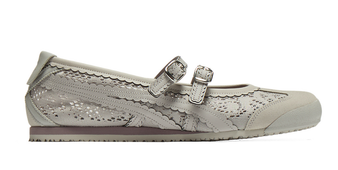 Onitsuka Tiger Ballet TGRS Gris | Mary Jane vista lateral