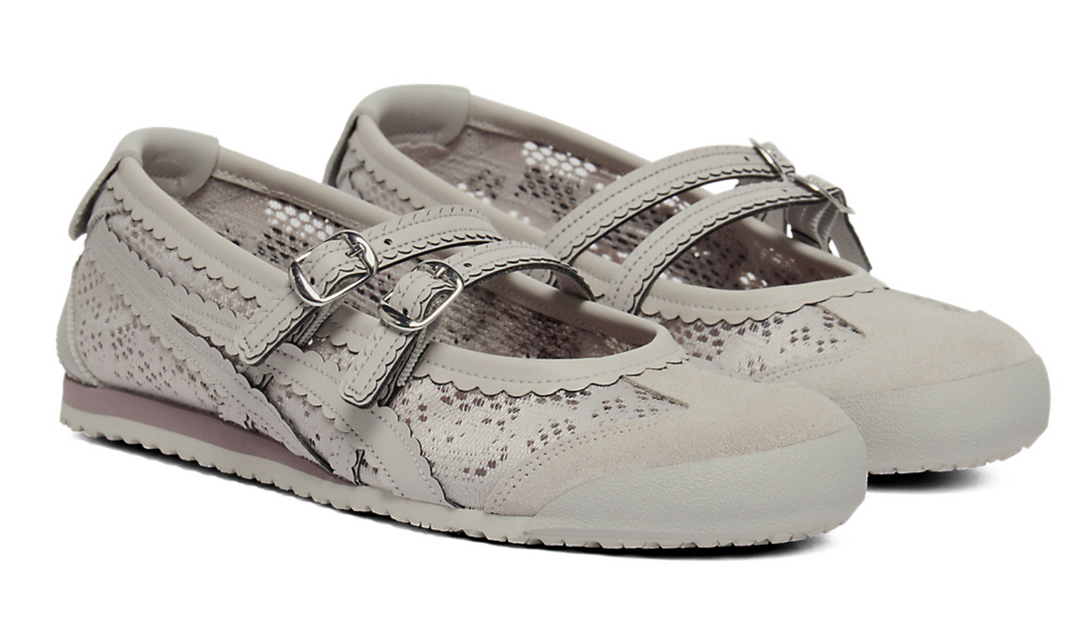 Onitsuka Tiger Ballet TGRS Gris | Mary Jane vista lateral