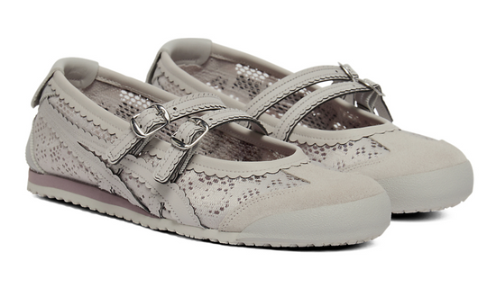 Onitsuka Tiger Ballet TGRS Gris | Mary Jane vista lateral