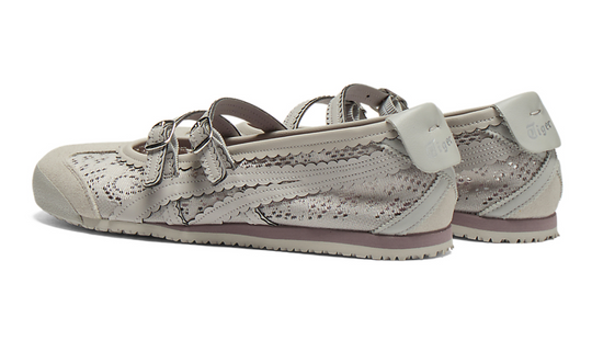 Onitsuka Tiger Ballet TGRS Gris | Mary Jane vista lateral