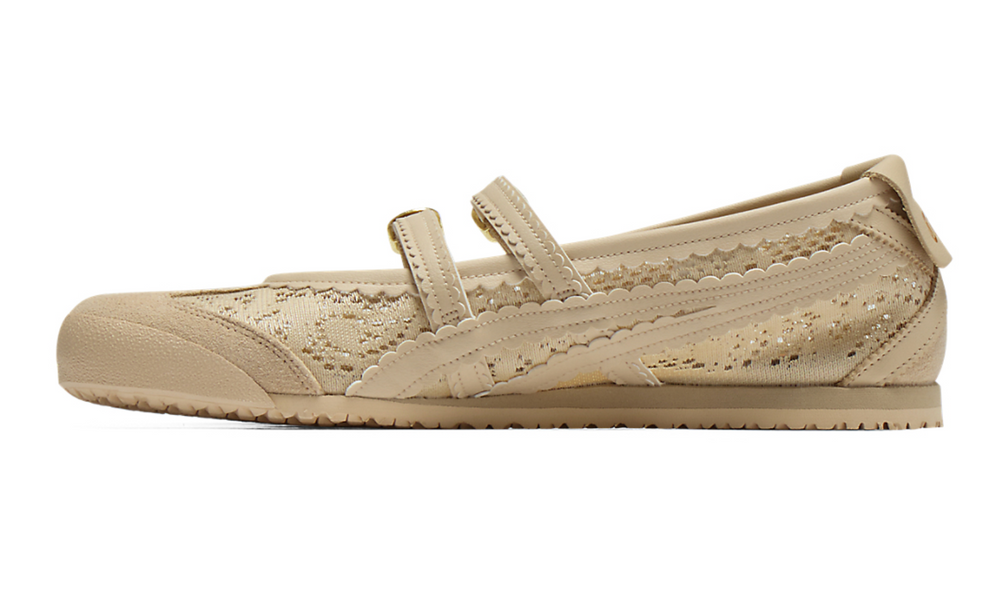 Onitsuka Tiger Ballet TGRS Beige | Mary Jane vista lateral