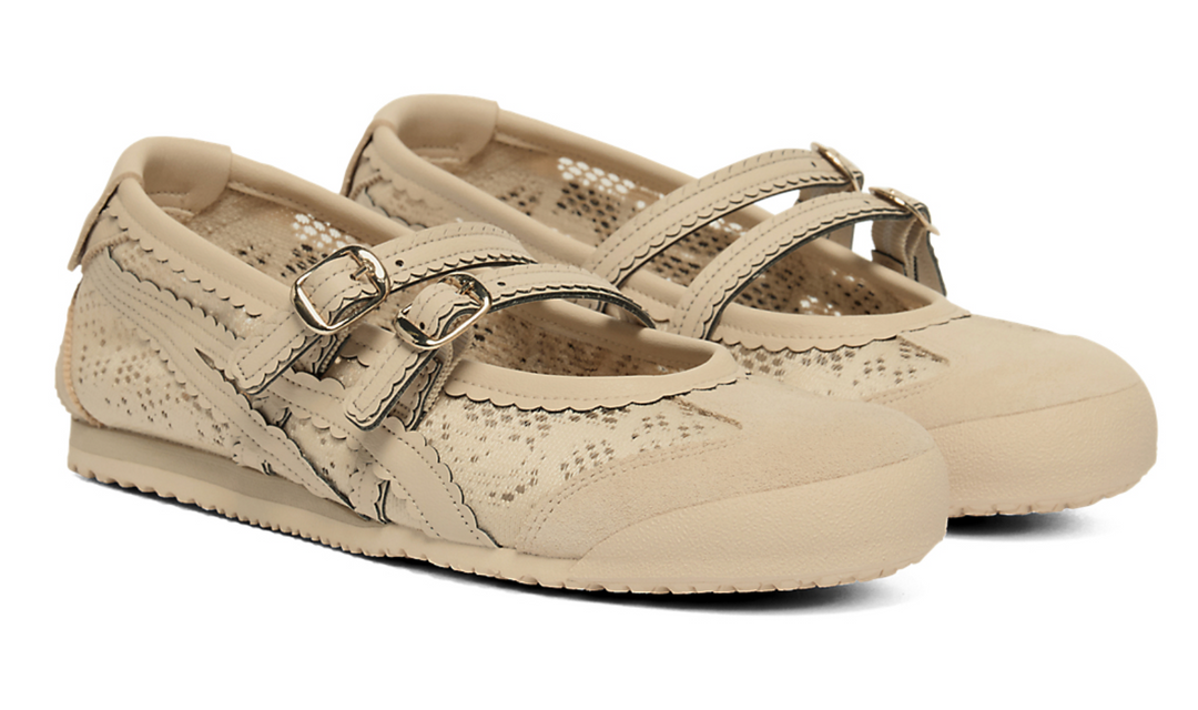 Onitsuka Tiger Ballet TGRS Beige | Mary Jane vista lateral