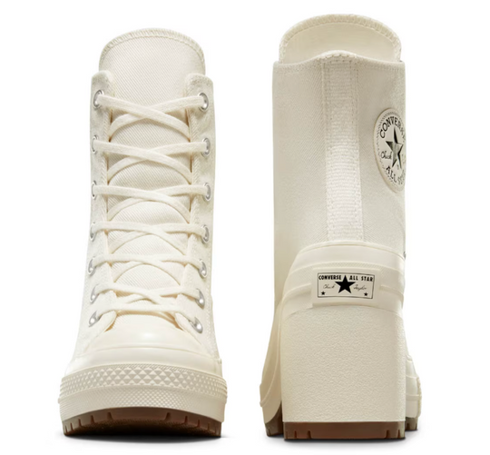 Converse de plataforma con tacón color crema mujer México – botín con suela elevada y tacón ancho