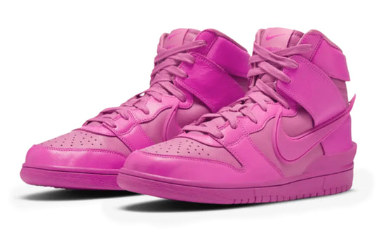 Nike Dunk High Ambush Cosmic Fuchsia con Swoosh extendido colaboración en fucsia México