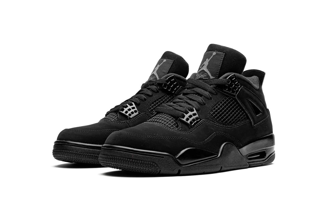 Jordan 4 Retro Black Cat negro OG con materiales premium en nubuck México