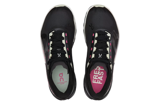 On Cloudmonster Hyper Unisex Negro con Rosa
