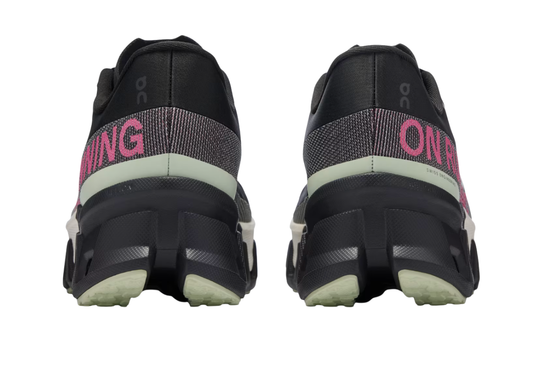 On Cloudmonster Hyper Unisex Negro con Rosa
