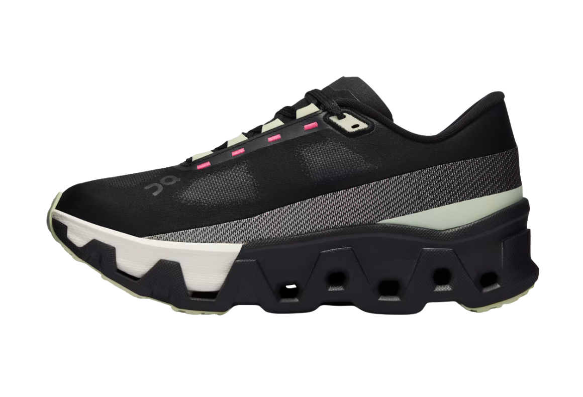 On Cloudmonster Hyper Unisex Negro con Rosa