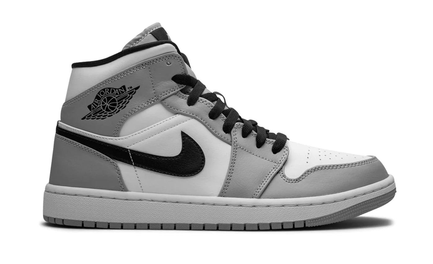 Nike Air Jordan 1 Mid Light Smoke Grey vista lateral