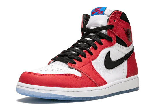 Jordan 1 Spiderman Origin Story color rojo blanco edición OG inspirada en Marvel México