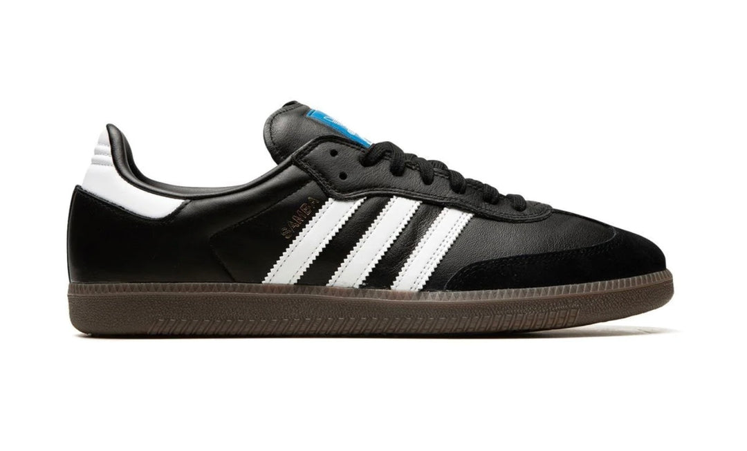 Tenis Adidas Samba OG Negro México vista lateral.