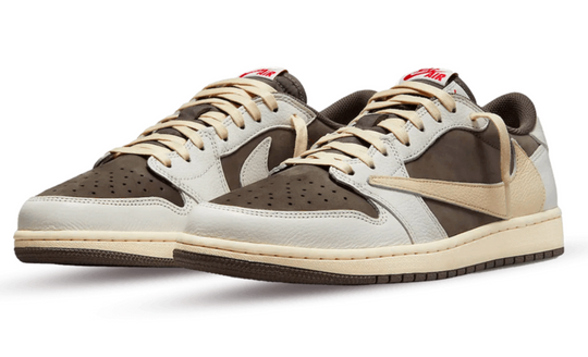 Jordan 1 Low OG SP Travis Scott Reverse Mocha vista lateral