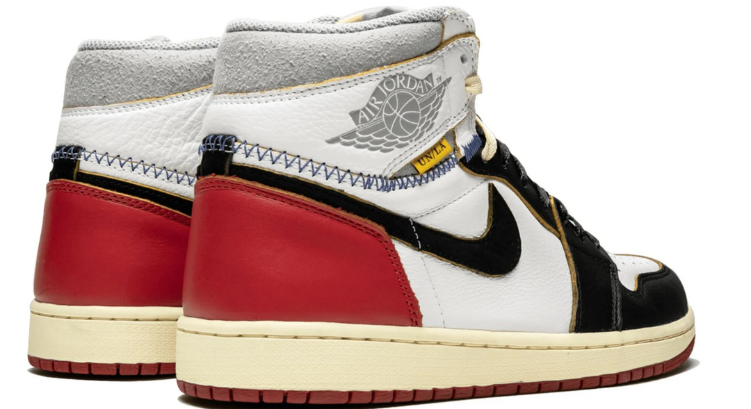 Jordan 1 Union Black Toe high con costuras visibles y look vintage colaboración México