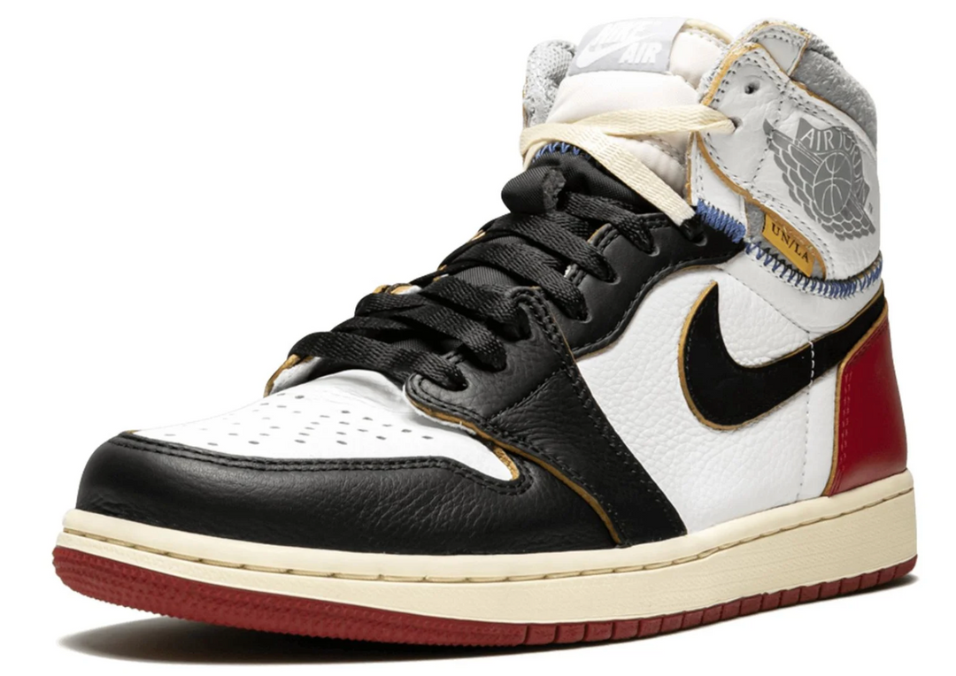 Jordan 1 Union Black Toe high con costuras visibles y look vintage colaboración México