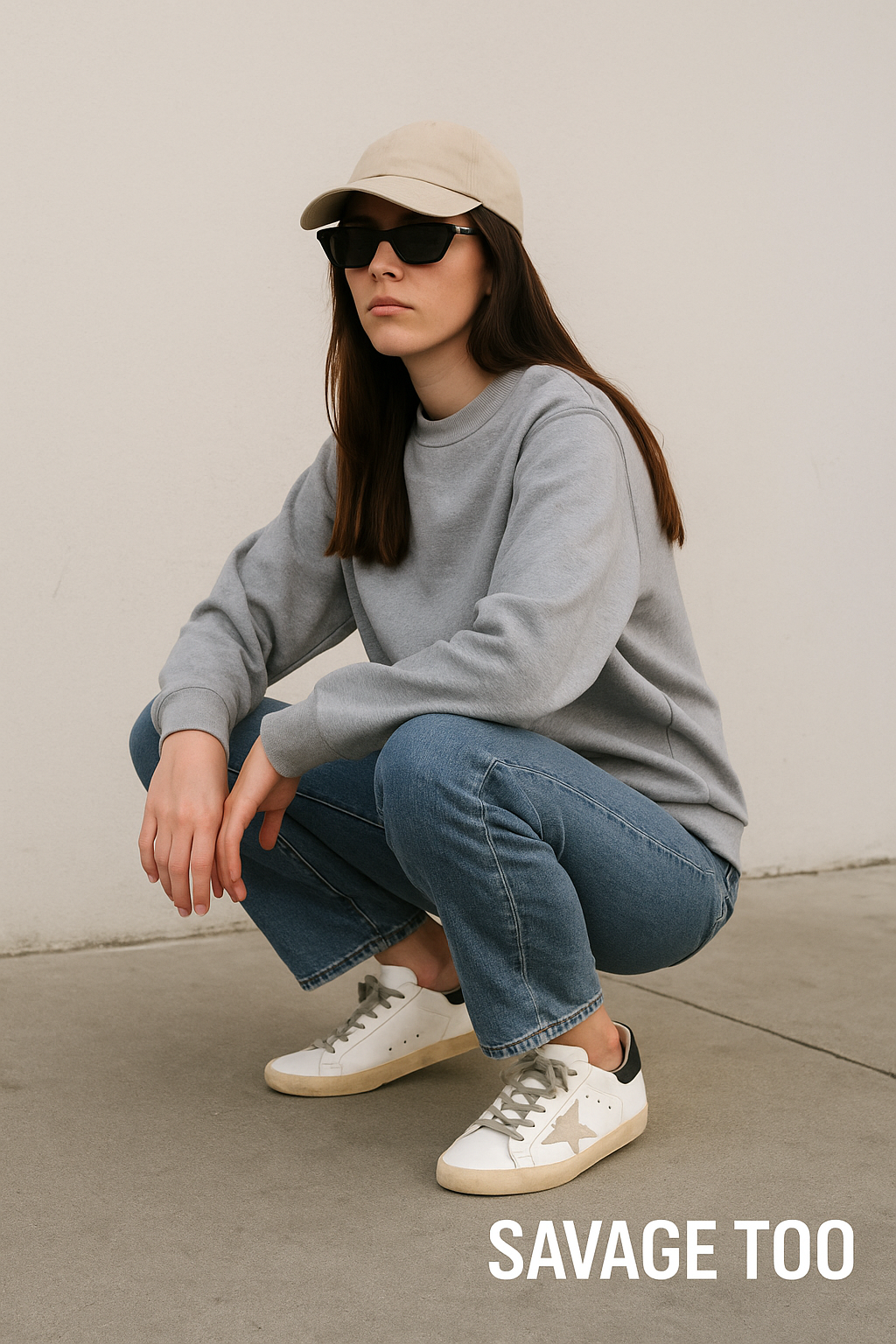 Golden Super-Star Style Blanco – Tenis Vintage Look con Estrella Beige