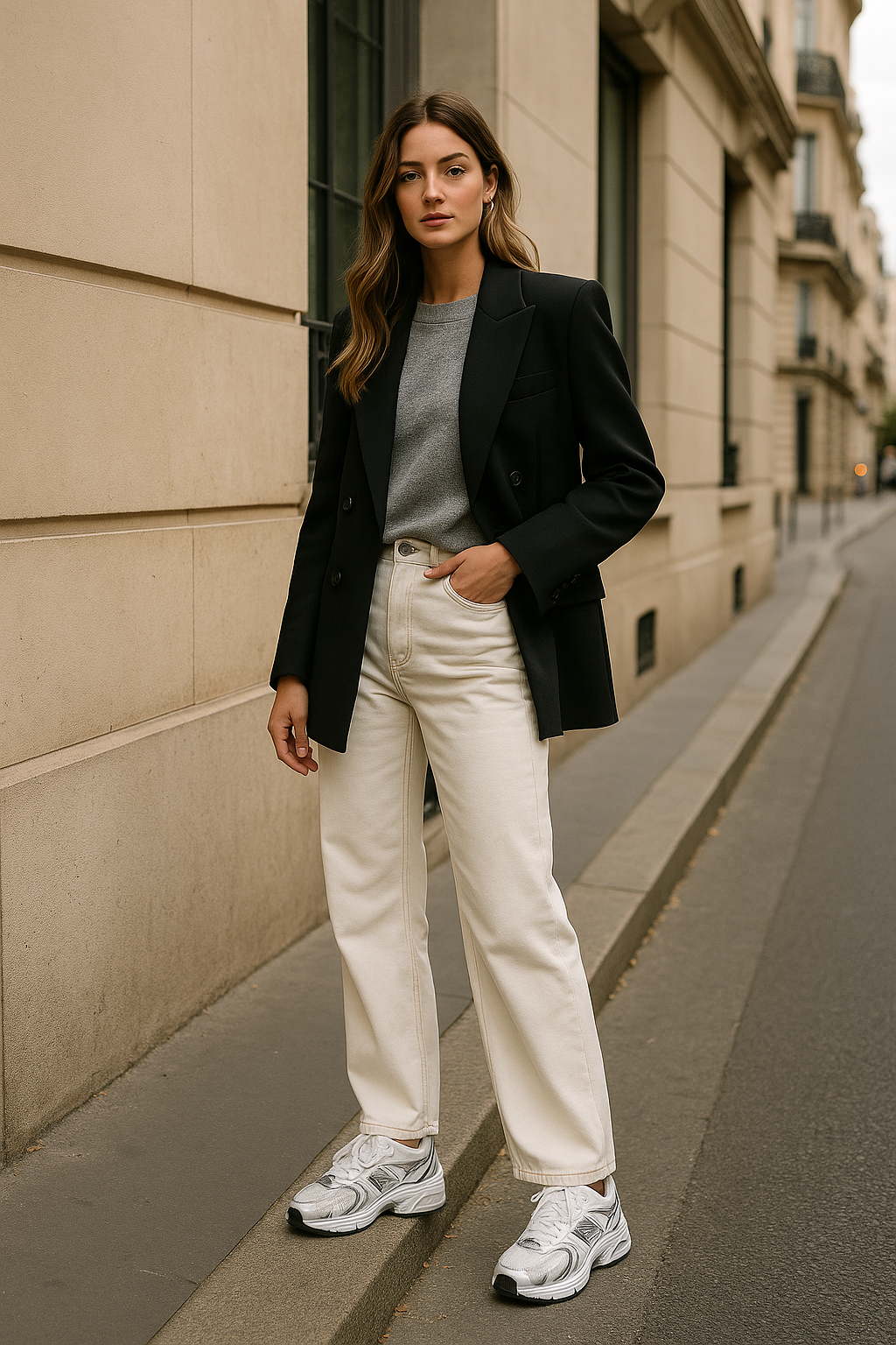 Tenis New Balance 530 Blanco Plateado México vista lateral.