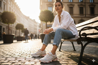 New Balance 9060 gris con rosa