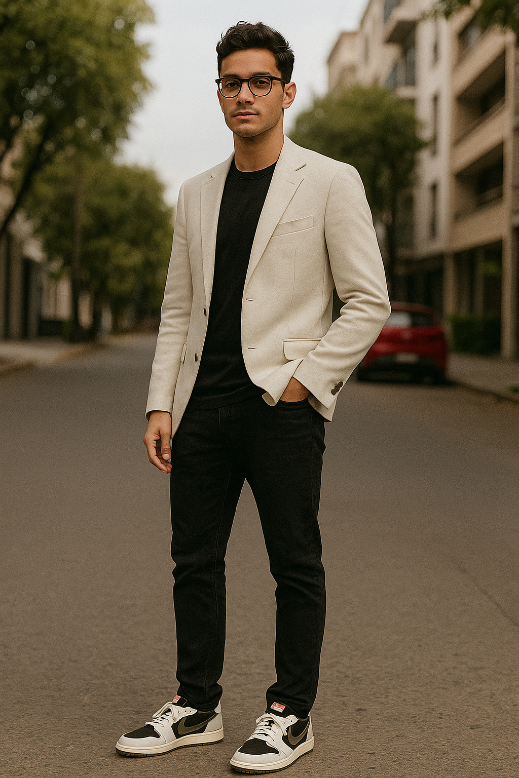 Jordan 1 Low Travis Scott Olive en tonos crema, negro y oliva con Swoosh invertido