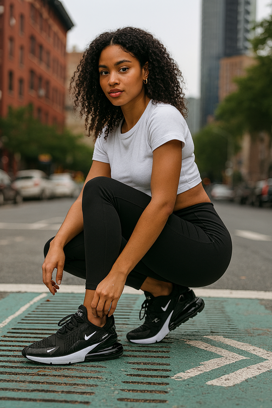 Nike Air Max 270 Negro con cámara Air grande para uso diario