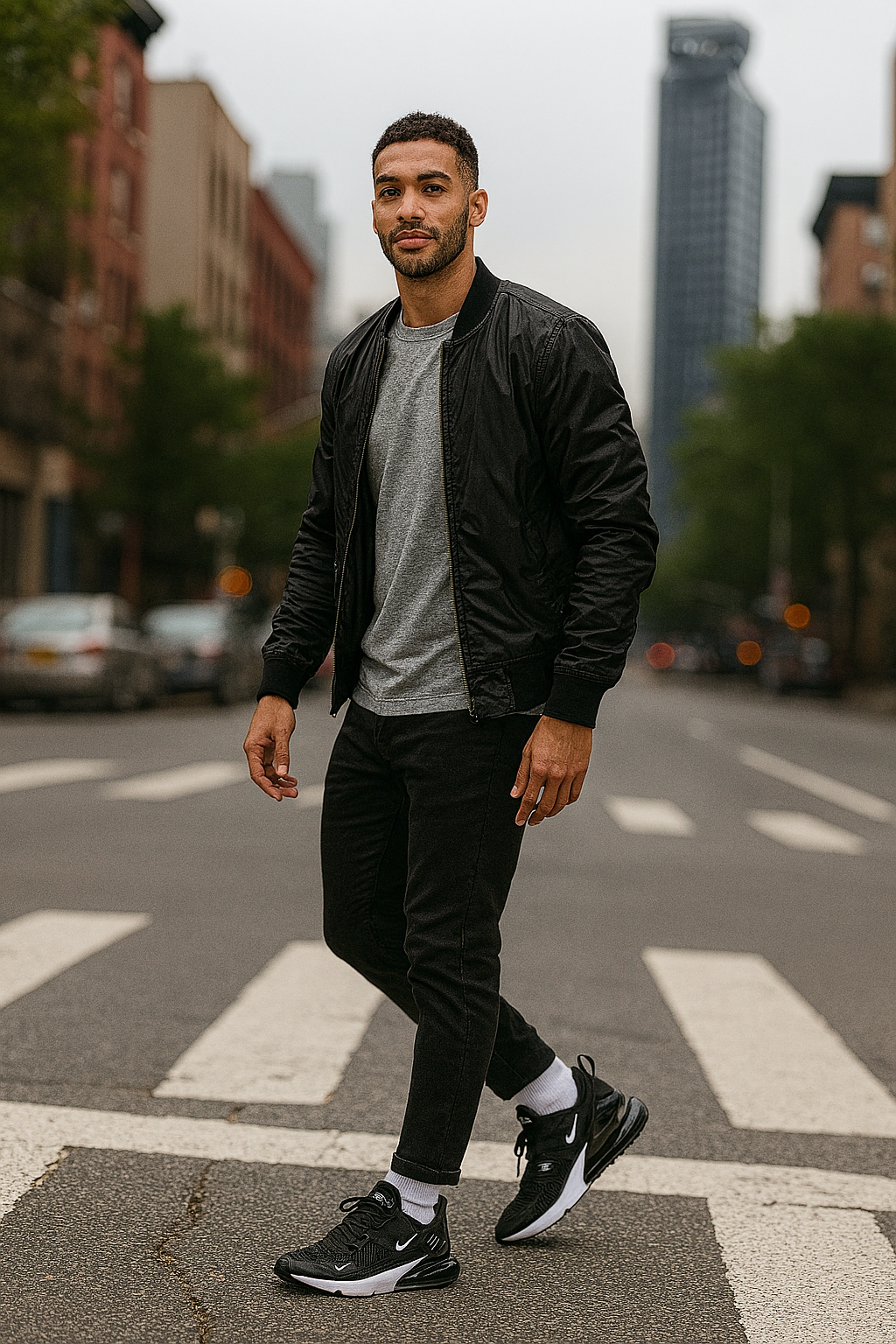 Nike Air Max 270 Negro con cámara Air grande para uso diario
