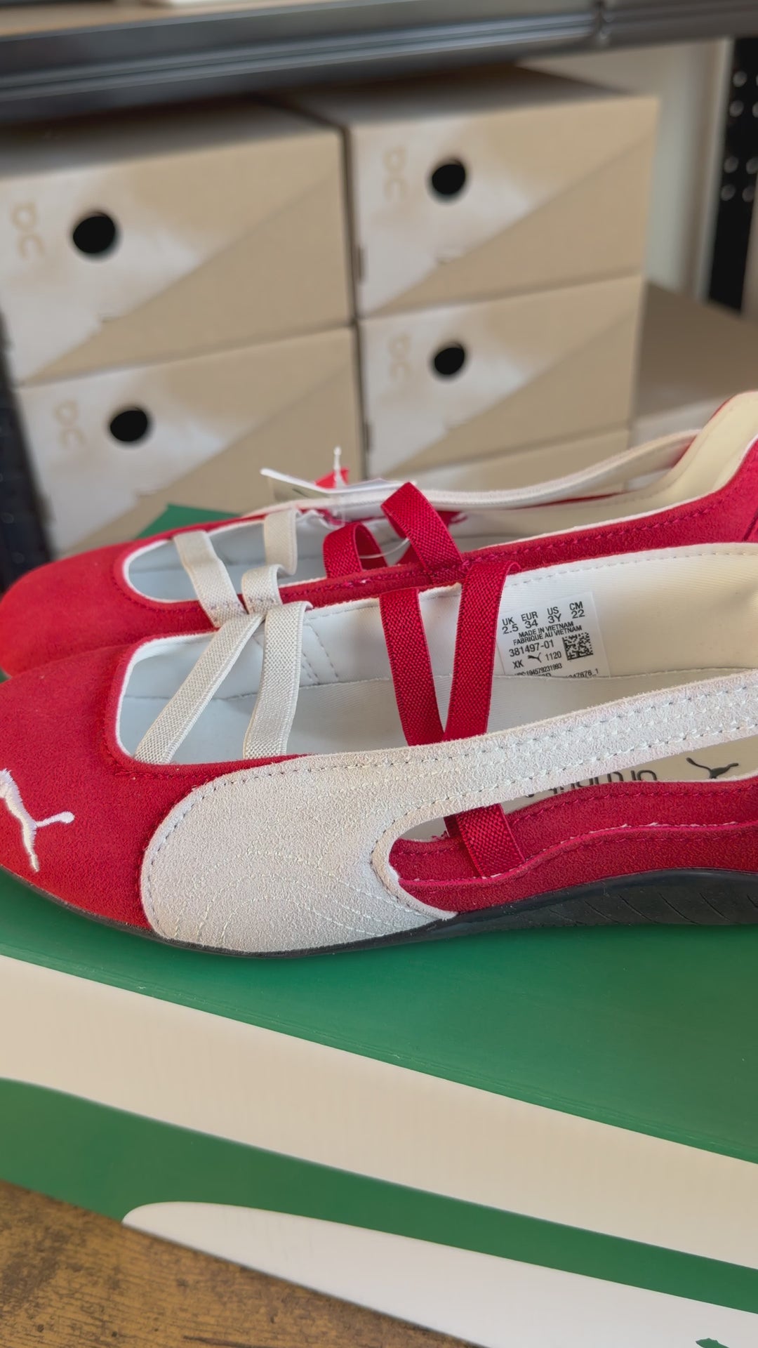 Puma Speedcat Rojo Blanco Mujer | Estilo ballet sport moderno
