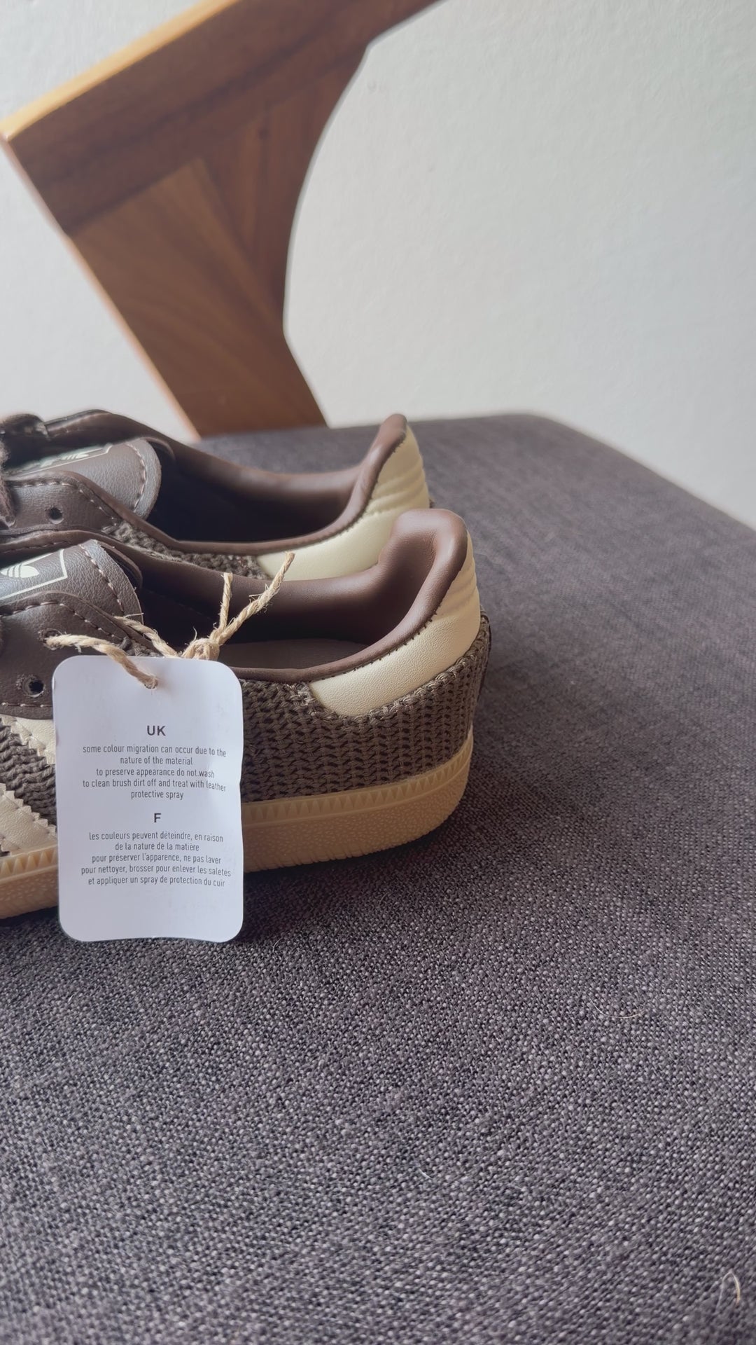 Adidas Tenis Samba Tejido Café — Estilo Crochet